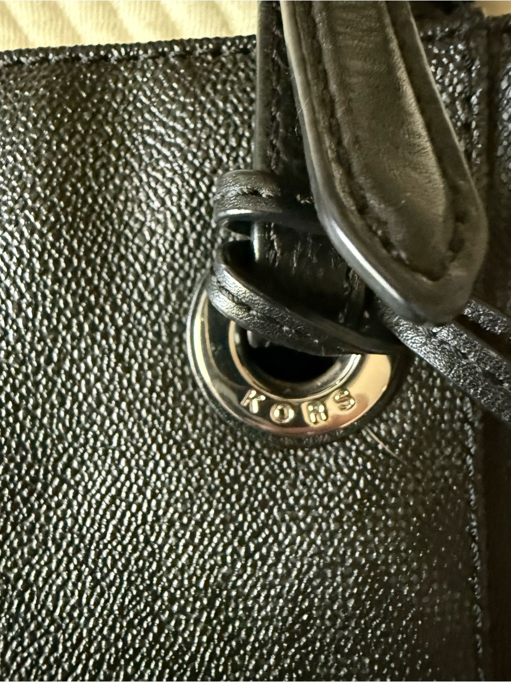 Michael Kors Black MK Logo Tote with Silver Charm - Picture 10 of 10
